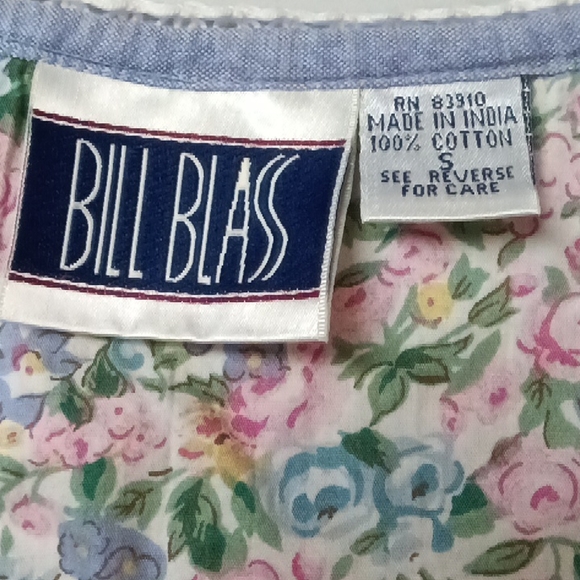 Vintage Bill Blass Denim Embroidered button down long sleeve top blouse - Picture 12 of 12